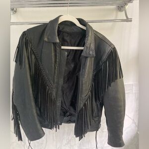 hudson leather fringe leather jacket